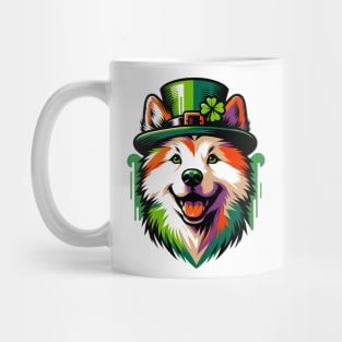 Hokkaido Dog Celebrates Saint Patrick's Day Mug